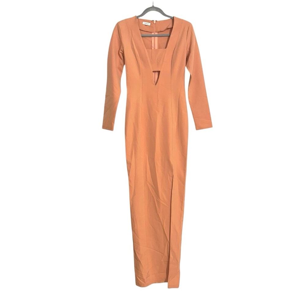 Mistress Rocks Last Dance Long Sleeve Cut Out Side Slit Maxi Dress SMALL - Picture 4 of 10